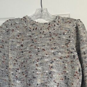 NWT. Sz small. Gorgeous fitted sweater dress with puffy sleeves.